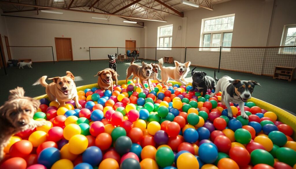 Spielerisches Hundetraining im Bällebad